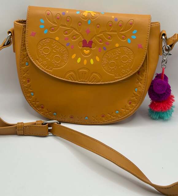 Disney Handbags - Disney Parks Epcot Mexico Pavilion Minnie Mouse Embossed Crossbody Bag